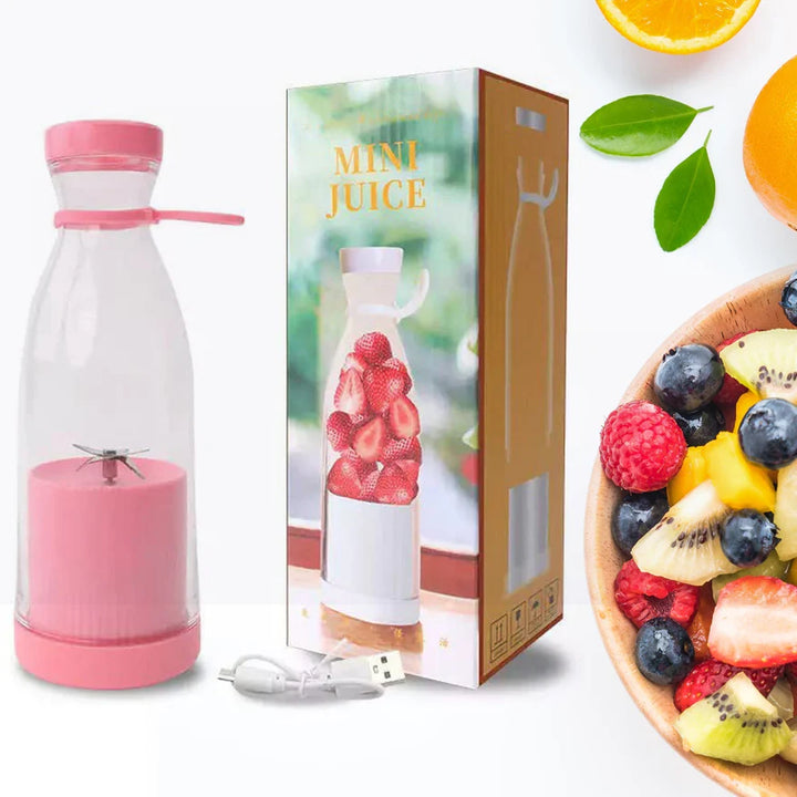 Portable Blender 420ML USB Rechargeable Juicer with 6 Blades for Smoothies & Shakes