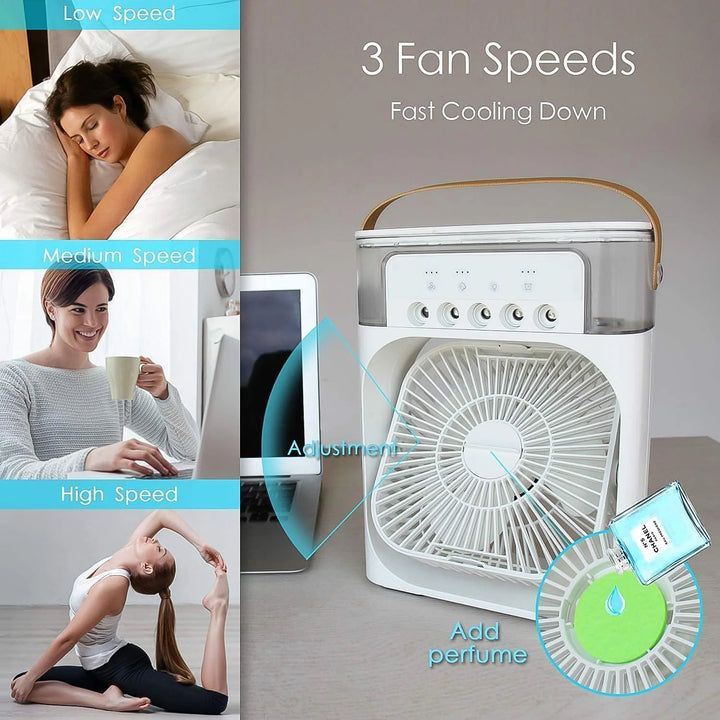 Portable Air Conditioner Fan | USB Personal Desk Cooling Fan