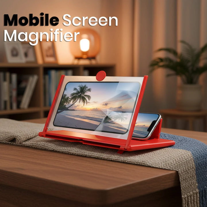 5D HD Mobile Phone Screen Magnifier 8 Inch Foldable Video Amplifier Stand