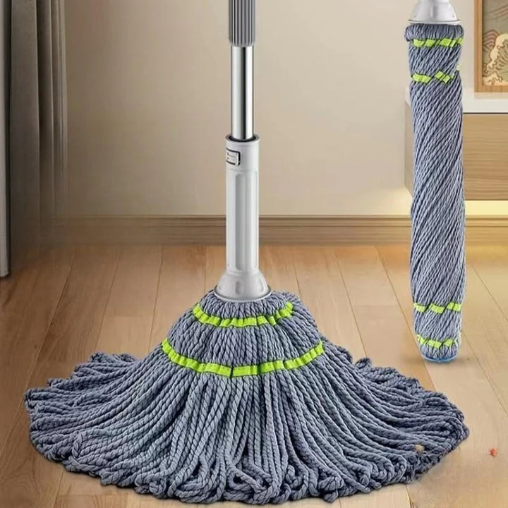 Squeeze Twist Self-Wringing Mop with Telescopic Stainless Steel Handle
