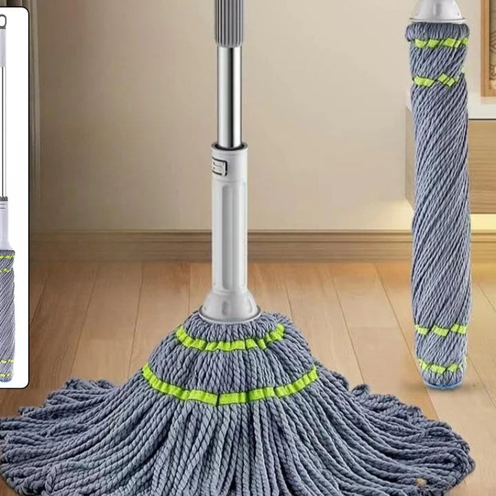 Squeeze Twist Self-Wringing Mop with Telescopic Stainless Steel Handle